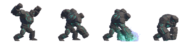 A voxel edit changes occupancy; a low poly edit moves faces