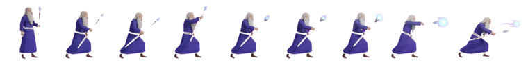 A ramp per material is what makes a sprite read at small sizes