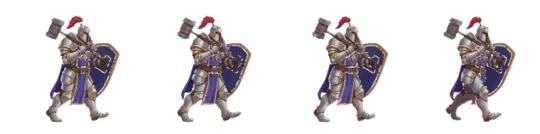 Paladin — Gehzyklus (handgemalt, 4f)