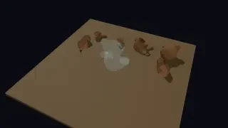 Level 2 Teddy Bear orbited scene