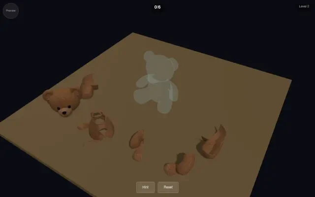 3D Puzzle Ball Master Gameplay — Level 2, Teddybär