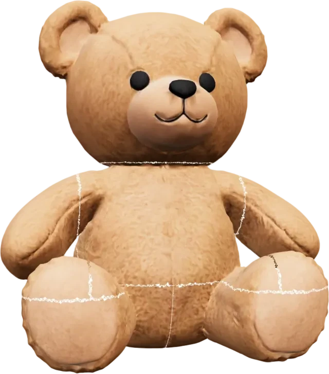 Transparenter Teddybär-Sprite