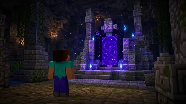 Underground Temple scene background