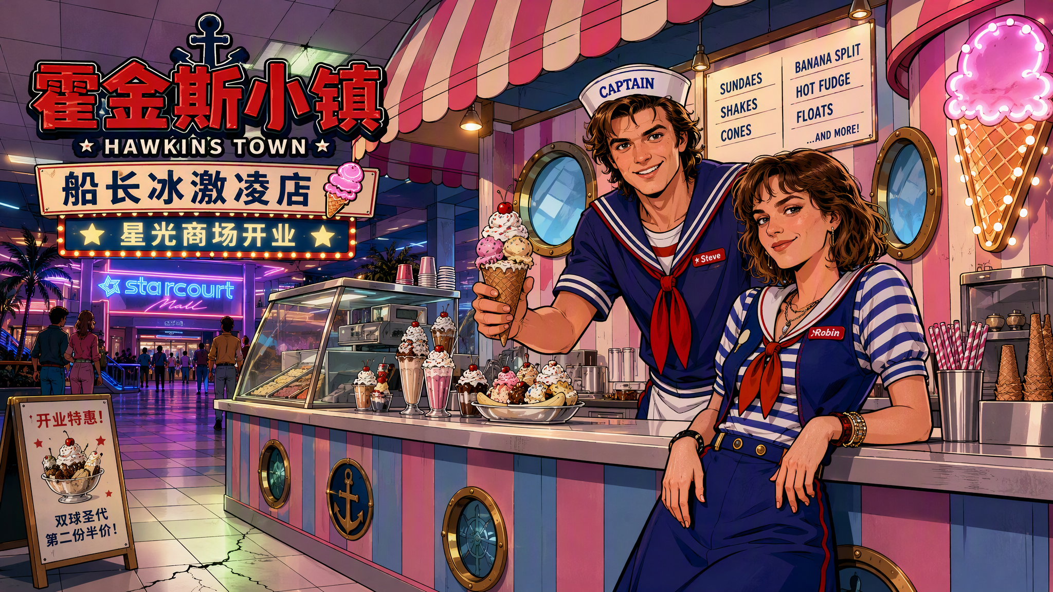 Captain Ice Cream Shop — Starcourt Mall Opening (船长冰激凌店|星光商场开业)