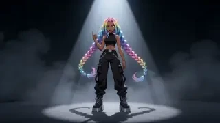 Image réelle du clip — Aaliyah pose la première mesure sous un projecteur dur