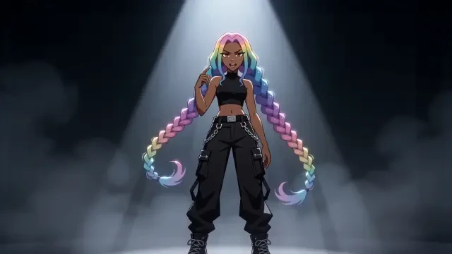 Tatsächliches Video-Frame — Aaliyah mitten in der Strophe, nur eine Performerin