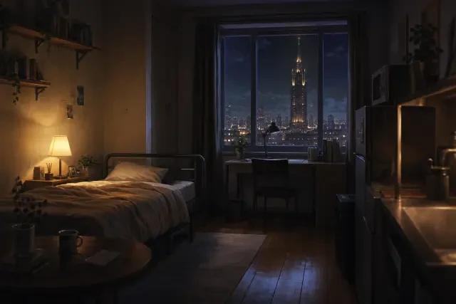 Hintergrund — Avas Wohnung