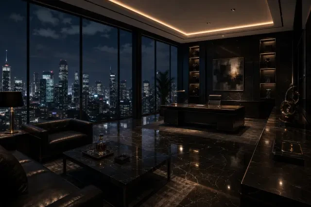 Hintergrund — Penthouse-Büro