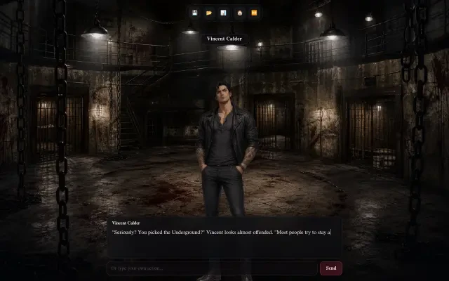 Gameplay — Vincent Calder in The Underground