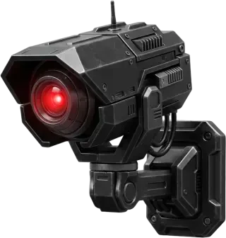 Sicherheitskamera-Turm-Sprite (transparentes PNG)