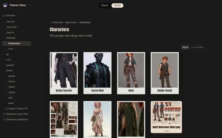 Neta Studio — Velara’s Story character gallery
