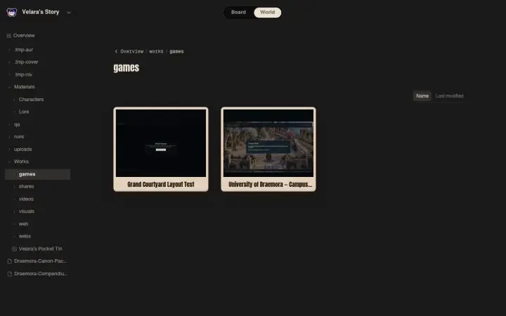 Neta Studio — Velara’s Story games folder