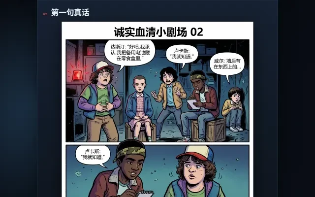 诚实血清小剧场 V2——第 02 页,第一句真话