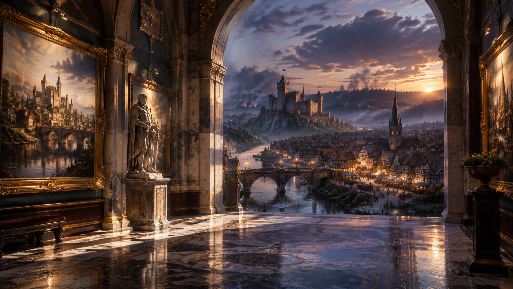 Galeria de Visão de Mundo 3D de Herfangen — Caminhe por uma Cidade Medieval de Fronteira no Navegador | Jogue Online