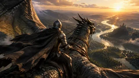 LOW RUMBLE — Over-the-Shoulder Dragon Flight AI Video