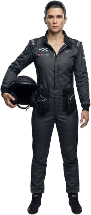 Sprite transparent — Danica Shelby dans la combinaison de course Kestrel