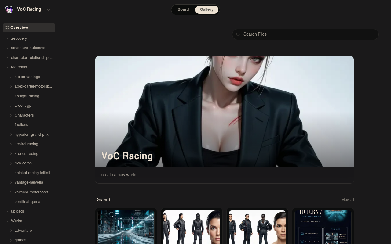 Neta Studio — l'aperçu de la galerie de l'univers VoC Racing et les travaux récents