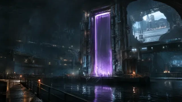 Arrière-plan de scène — la chambre de la Porte Pourpre
