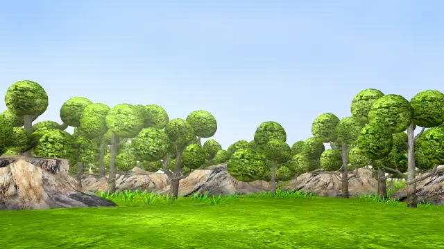 緑野森林のシーン背景
