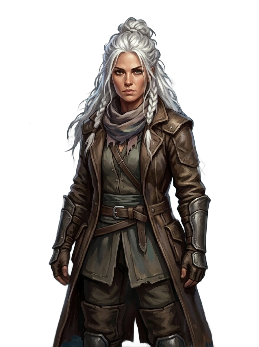 Sprite — The White-Haired Woman, transparent cutout