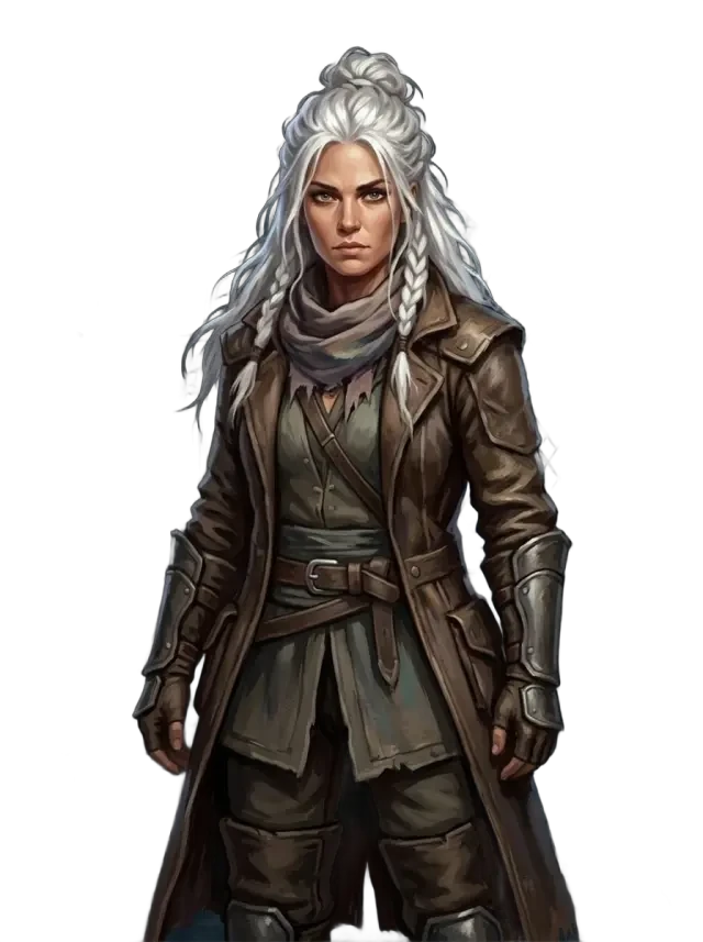Sprite — The White-Haired Woman, transparent cutout