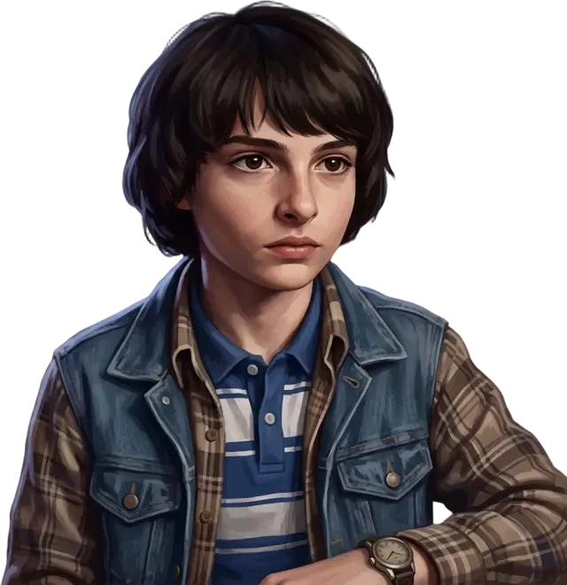 Mike Wheeler sprite (transparent PNG)