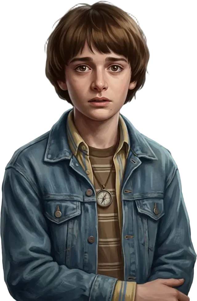 Will Byers sprite (transparent PNG)