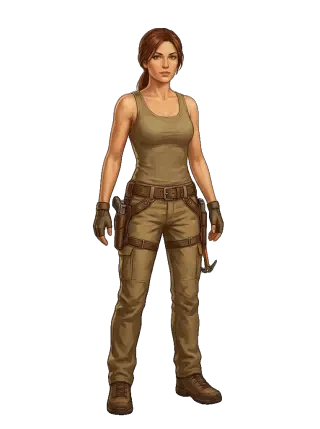 Lara Croft 中立 透過スプライト