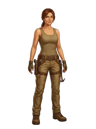 Lara Croft 皮肉 透過スプライト