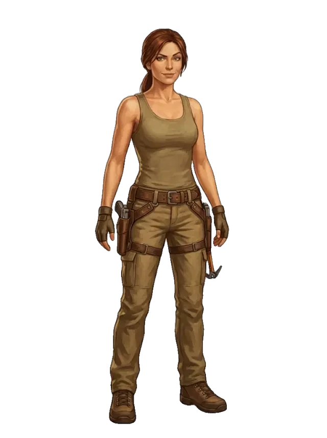 Lara Croft ironisches transparentes Sprite