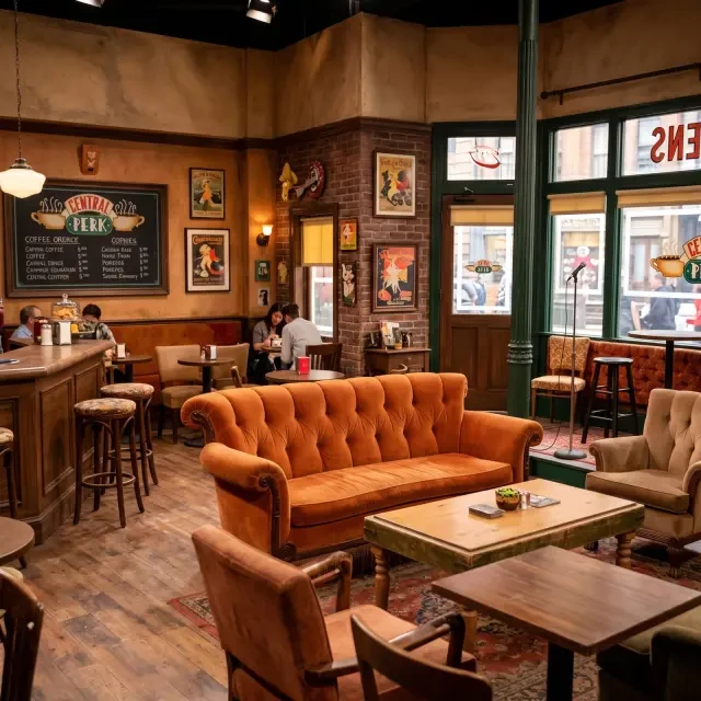 Central Perk als Hintergrund