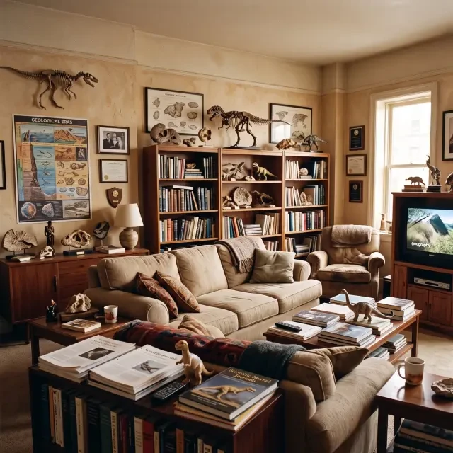Ross’ Wohnung als Hintergrund