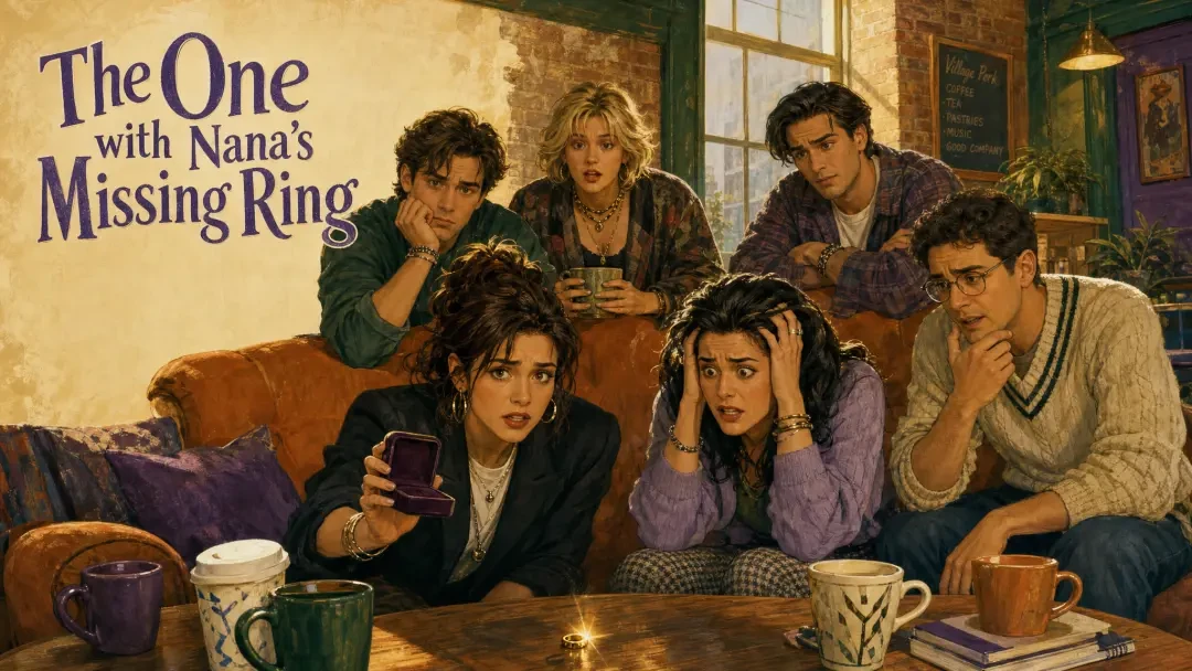 The One with Nana’s Missing Ring — Interaktives 1990er-Sitcom-Mystery-Spiel | Online spielen