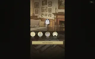 Verdigris Manor — pantalla de informe del caso de la aplicación web en vivo