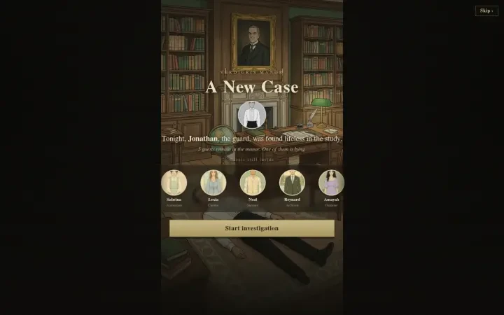 Neta Studio — Verdigris-manor studio, Portal view with the live game