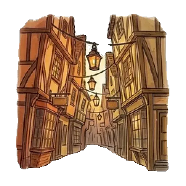 素材 — 斜角巷透明 PNG
