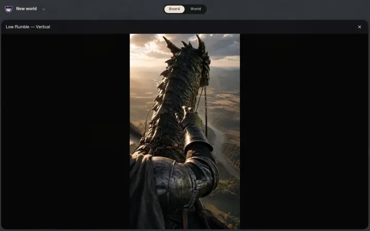 Neta Studio — der fertige Kurzfilm im Detail-Overlay geöffnet