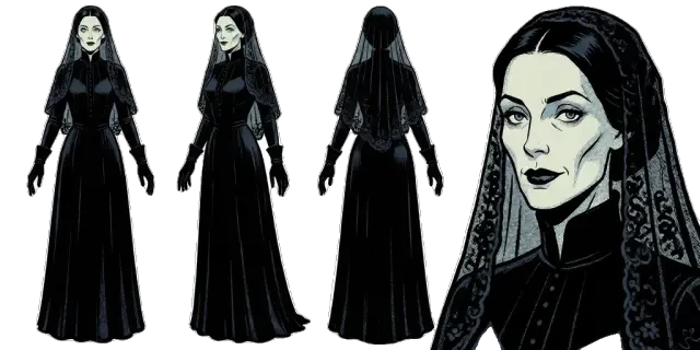 The Woman in Black transparent sprite