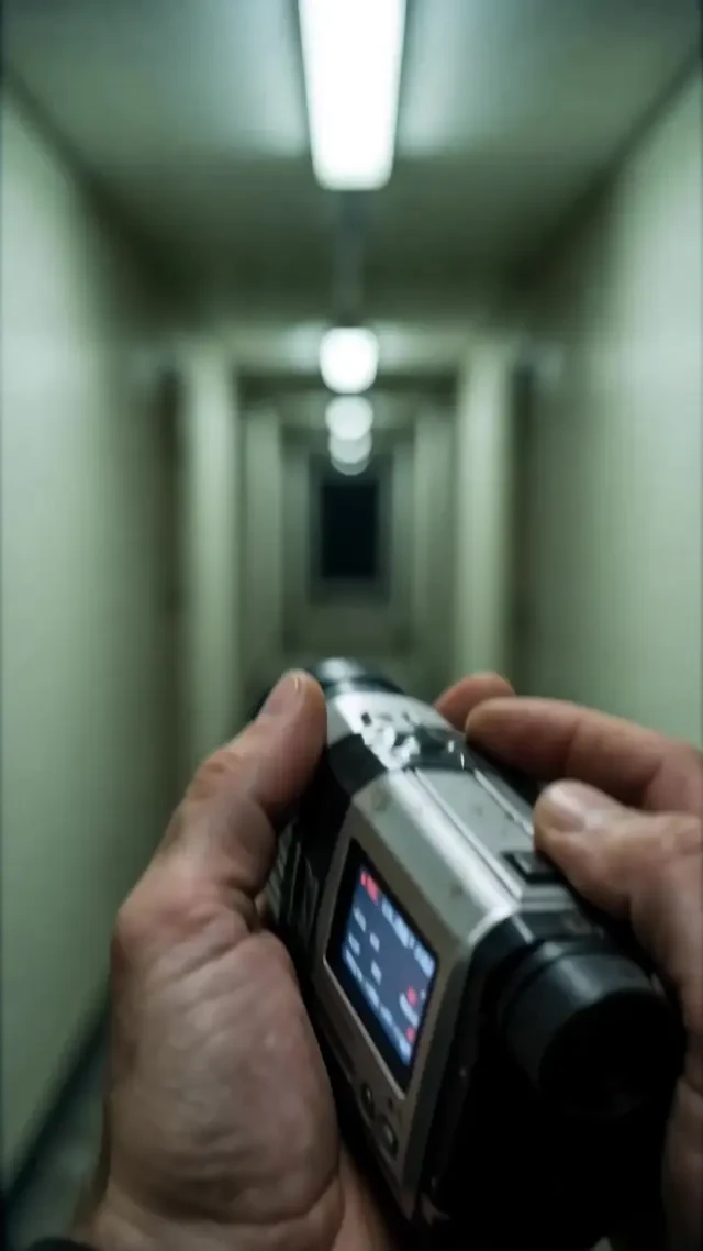 Tatsächliches Band — der Camcorder in der Hand