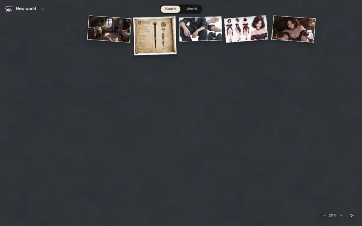 Neta Studio — tableau du monde Birch Town avec les cinq références strictes épinglées