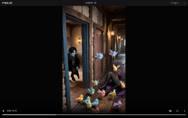 네타 스튜디오 공유 플레이어에서 재생 중인 완성된 단편