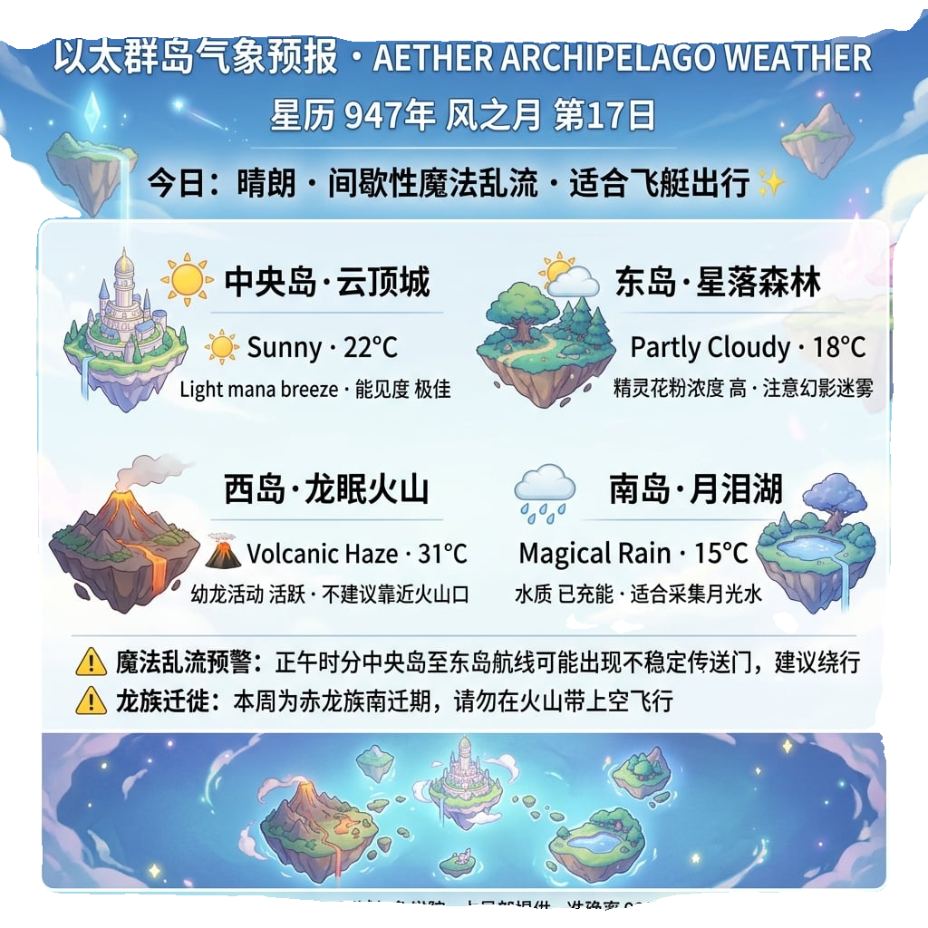 去背图 — 以太群岛天气海报的透明 PNG
