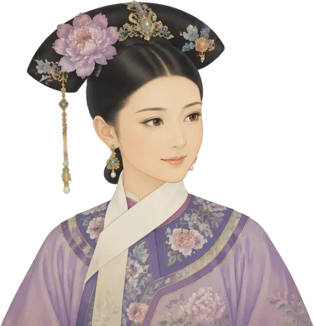Shen Meizhuang transparent sprite — the upright noble lady