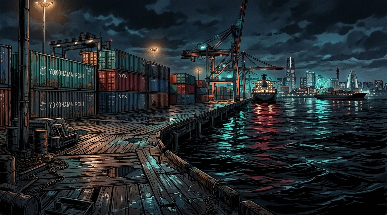 Yokohama Harbor night