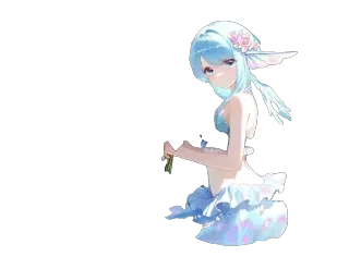 인어 캐릭터 투명 스프라이트