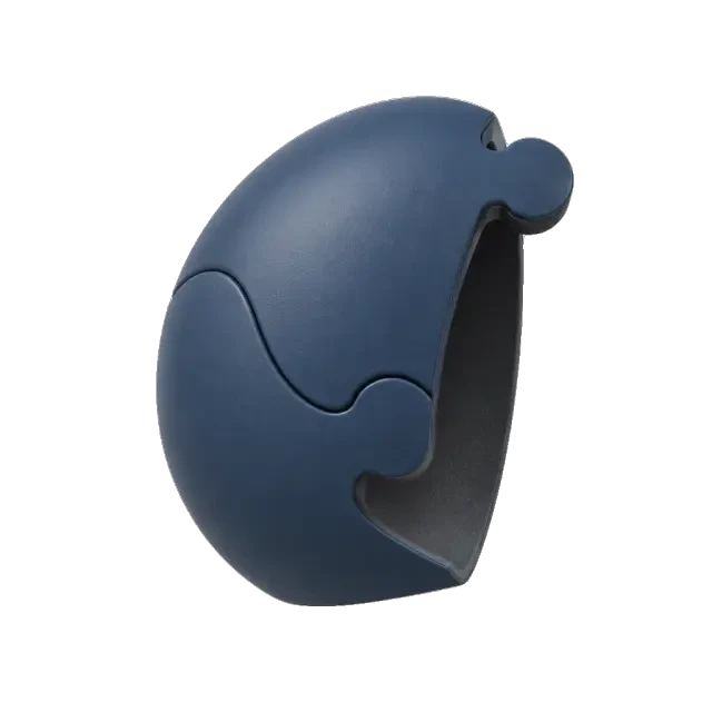 Dunkel schieferblaues, ineinandergreifendes Puzzleball-Segment — transparentes Sprite