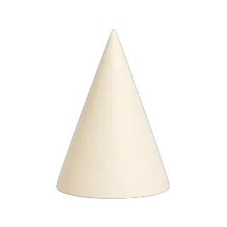 Pieza de cono de color crema pálido — sprite transparente