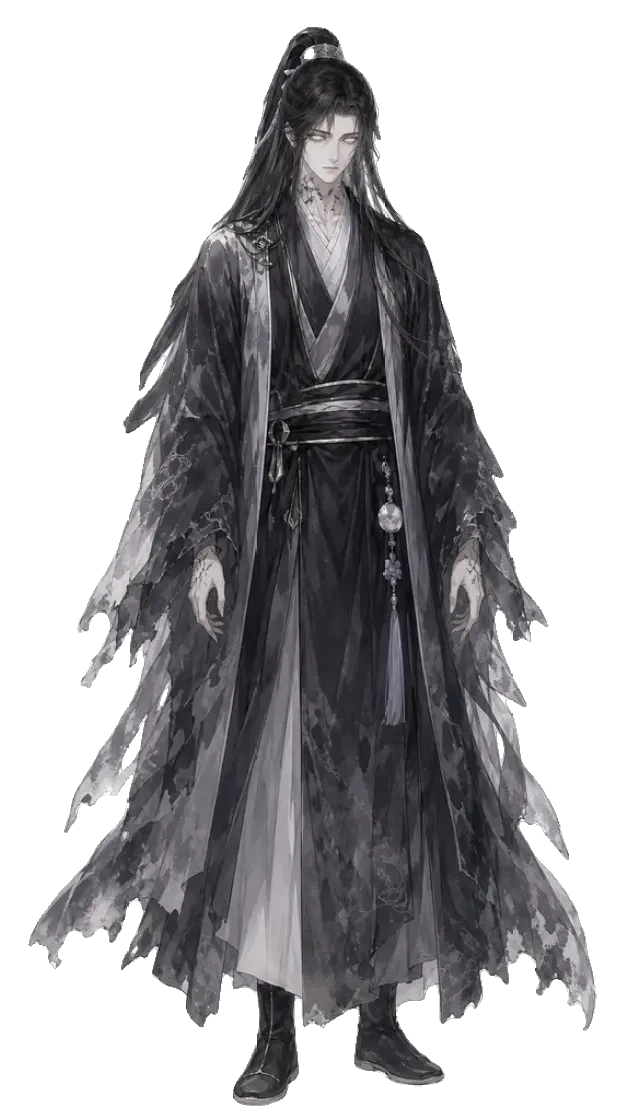 Sprite der blassen Gestalt mit weißen Augen (transparentes PNG)