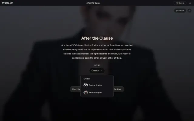 After the Clause — the Act-as menu and the optional first input