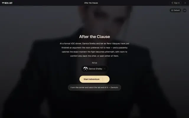 After the Clause — choosing Danica Shelby and typing the opening move